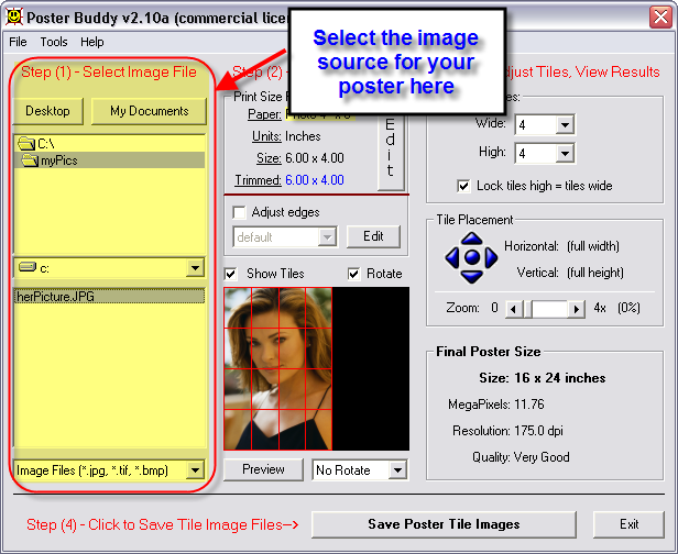 Pick Image dialog