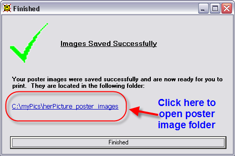 Save finished confirmation